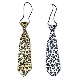 SKBT139   訂製豹紋短款  懶人鬆緊帶   簡易領帶   假帶  不用打結帶 SKBT139   訂製豹紋短款  懶人鬆緊帶   簡易領帶   假帶  不用打結帶